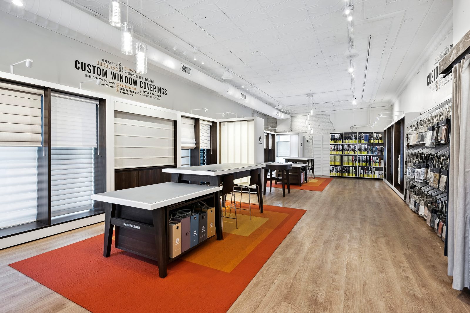 Inside the One Stop Decorating custom window coverings showroom